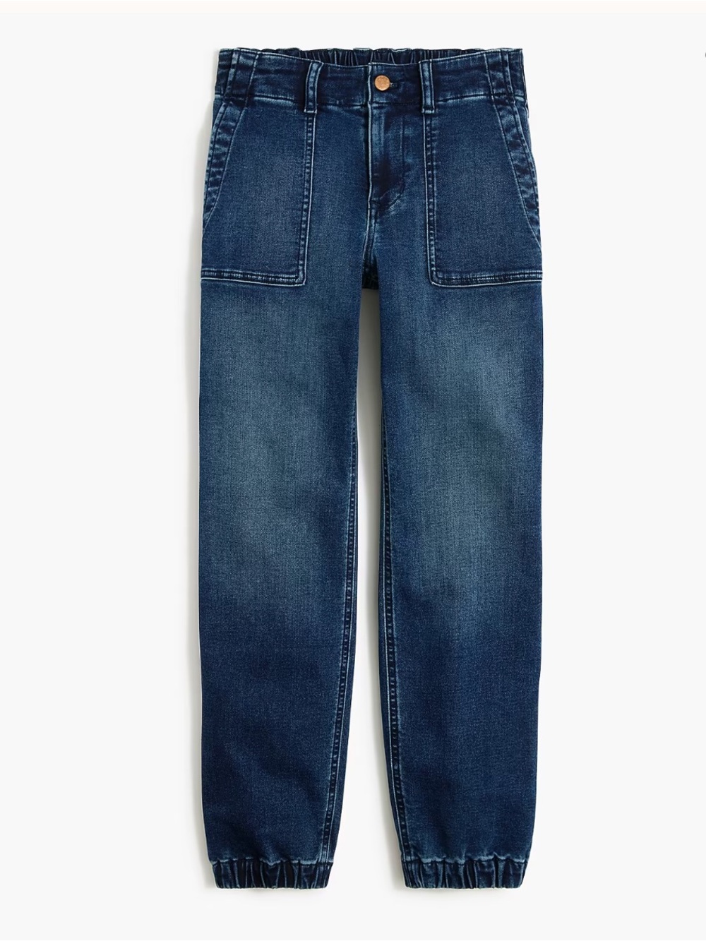 LIKE NEW Sz 25 J.Crew Utility Jogger Jean Stretch Denim Balloon Harem Pants Blue